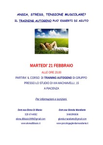 corso training autogeno